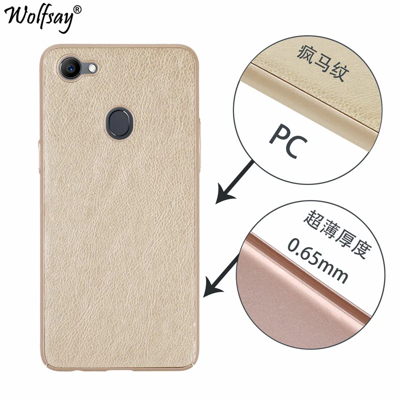 OPPO F7 2018 чехол F 7 ПУ кожа PC жесткий Мобильных Охватывает Wolfsay Coque телефон Сумки