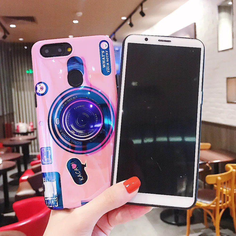 UTOPER For Oneplus 6 Case 5T 5 Fashion Camera Stand Holder Silicone Cover Oneplus6 Coque Funda Etui |