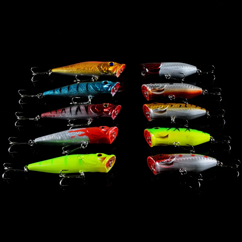 10 шт./лот набор приманок для рыбалки 2 модели цветов|fishing lure set|water popperlure set |