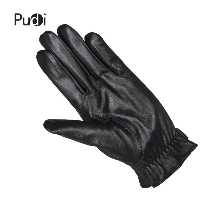 Мужские перчатки Pudi GL863 из натуральной кожи с натуральным мехом зима 2018 новые