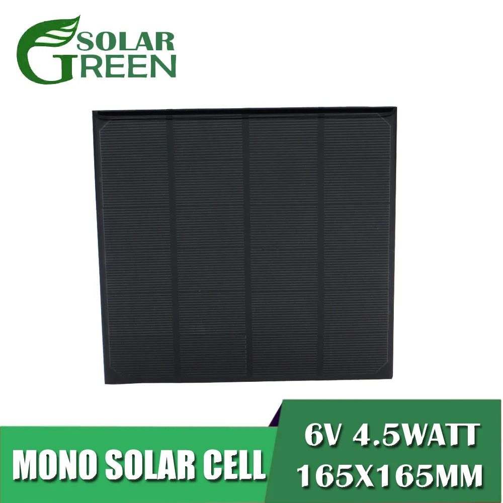 Стандартная эпоксидная монокристаллическая 4 5 Вт 6 в мА Кремниевая панель сделай