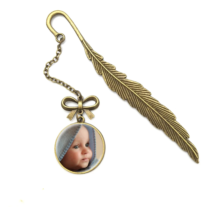 

Suteyi, модные индивидуальное фото слово Закладка Подвески Бронзовый цвет кожа ретро стекло подвеска пользовательские ювелирные изделия