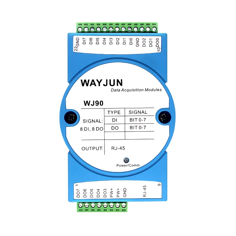 8 полосный переключатель Modbus TCP модуль сбора данных цифровой передачи сигнала веб