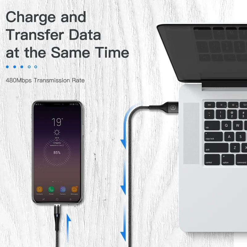 KUULAA Магнитный кабель Micro USB 2.4 Быстрый зарядный адаптер для Xiaomi Redmi Note 5 телефона