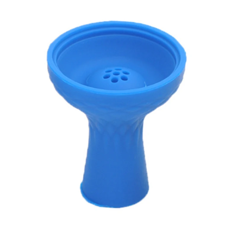 blue Силиконовый кальян чаша с несколькими отверстиями для кальяна Sheesha Narguile Chicha чаши для кальяна угольная плита аксессуары - Цвет: blue