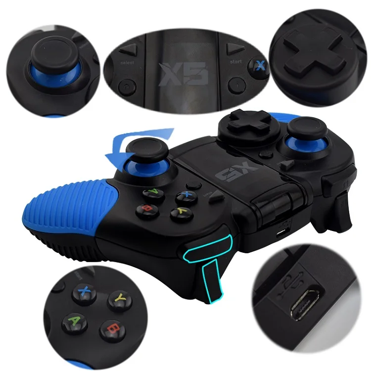 Данных лягушка беспроводной Bluetooth игровой контроллер для ПК Android/IOS Телефон Двойной вибрационный джойстик геймпады для Android ТВ коробка/планшет