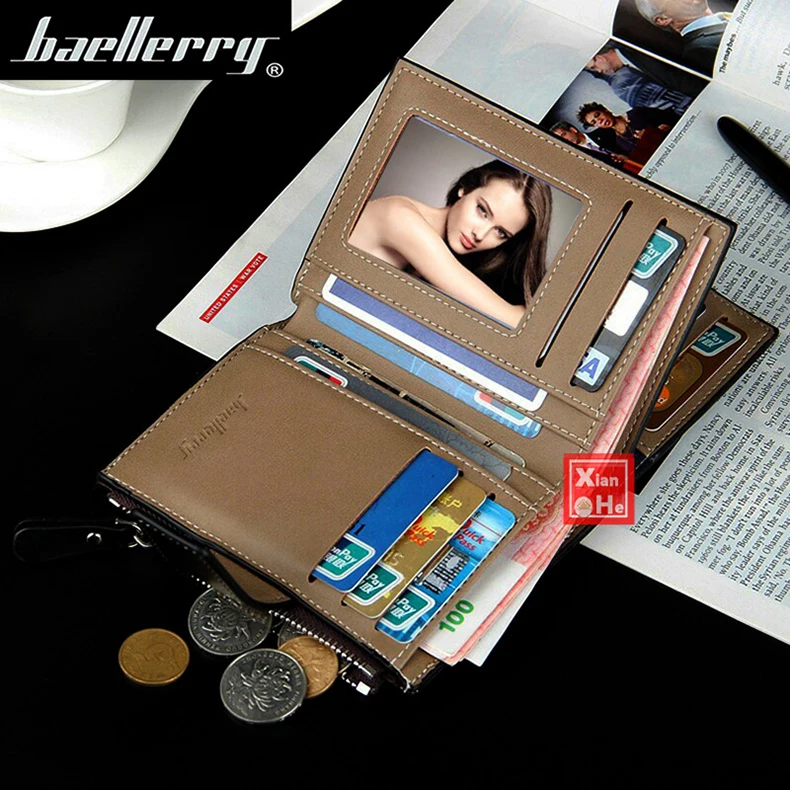 Бренд Baellerry, мужской кошелек, кожаные мужские кошельки, кошелек, Короткий Мужской клатч, кожаный кошелек, мужская сумка для денег, гарантия качества