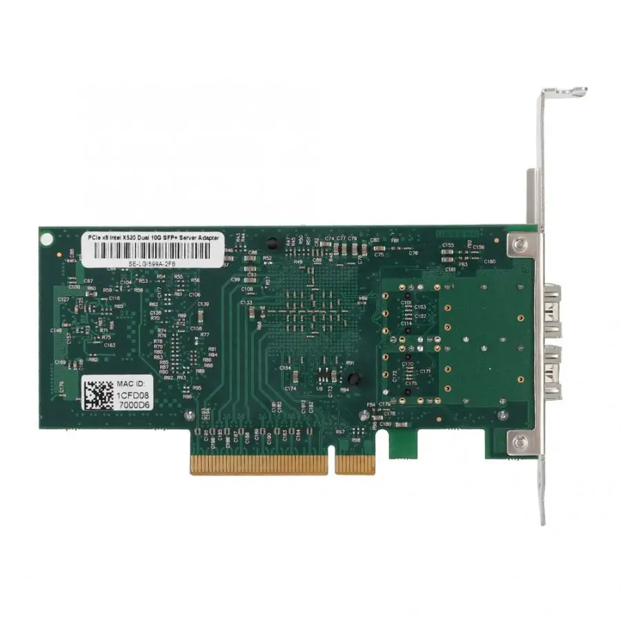PCI E X8 10 гигабитный двойной порт 10G Ethernet волоконный сервер адаптер карта (модель: SE