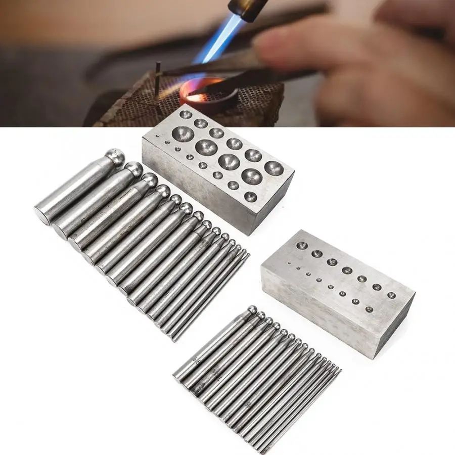 Профессиональное ювелирное изделие Dapping Block Tool Jewelry Goldsmithing Bell Beads обработка