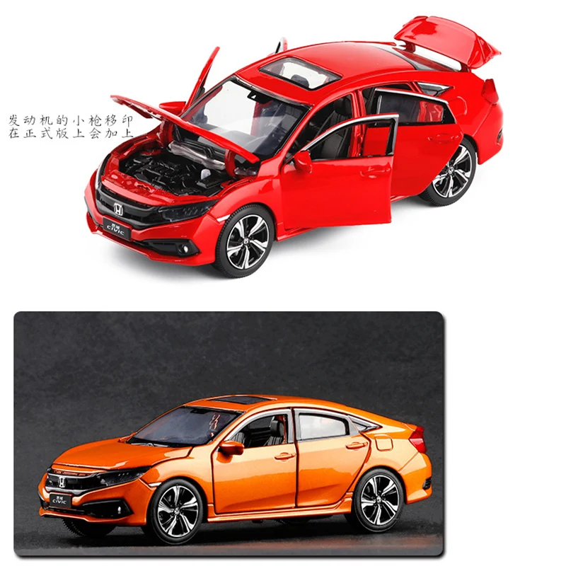 1/32,, HONDA, новинка, CIVIC, игрушечные машинки, металлическая игрушка, литые под давлением машины, модель автомобиля, звук и светильник, игрушки для детей, подарок для мальчиков