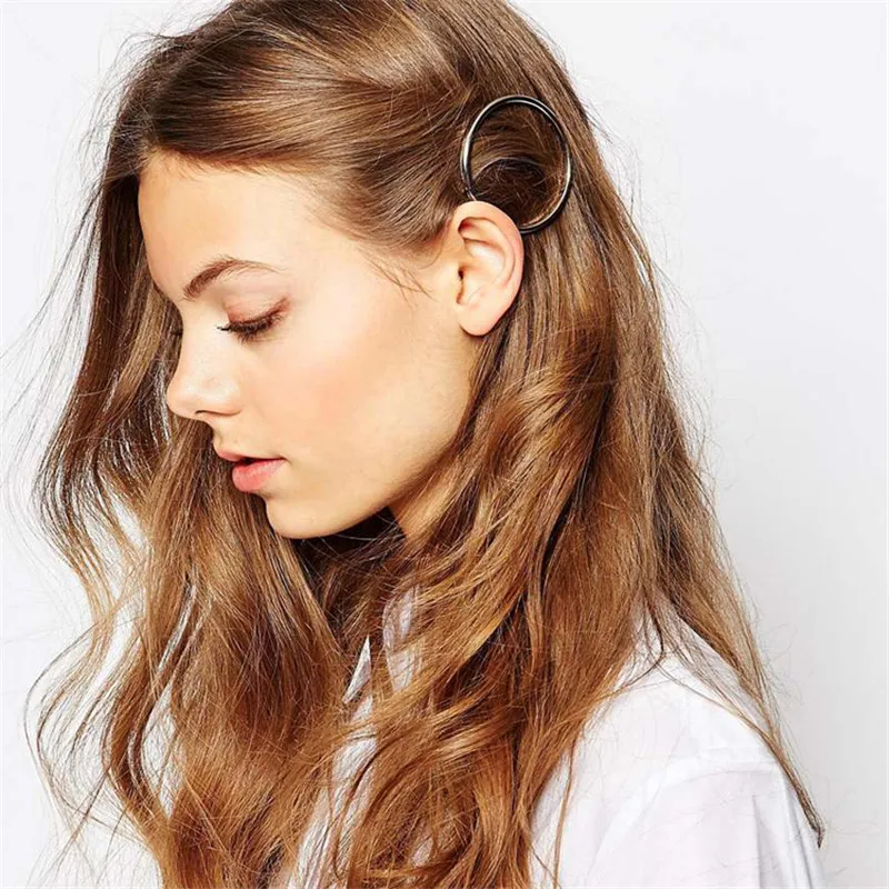 Cool Fashion Headdress Tiara Alloy Circle Hair Clips Hairgrips Women Pins Boby Bride Accessories diademas para mujer | Украшения и