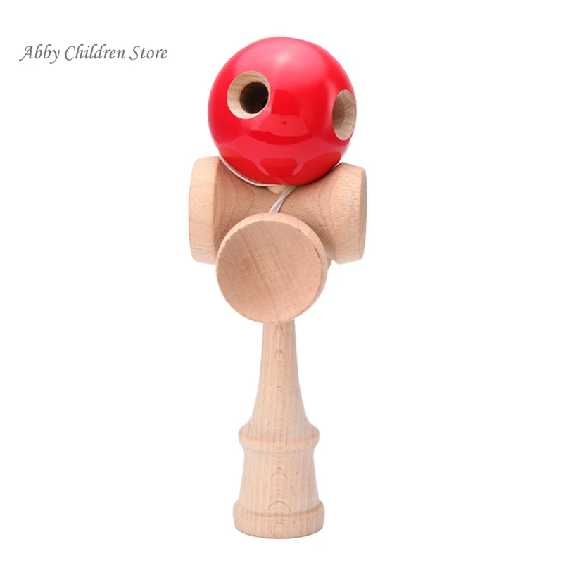 Abbyfrank 5 отверстий чашек деревянный Kendama традиционный игрушечный мяч игра PU краска