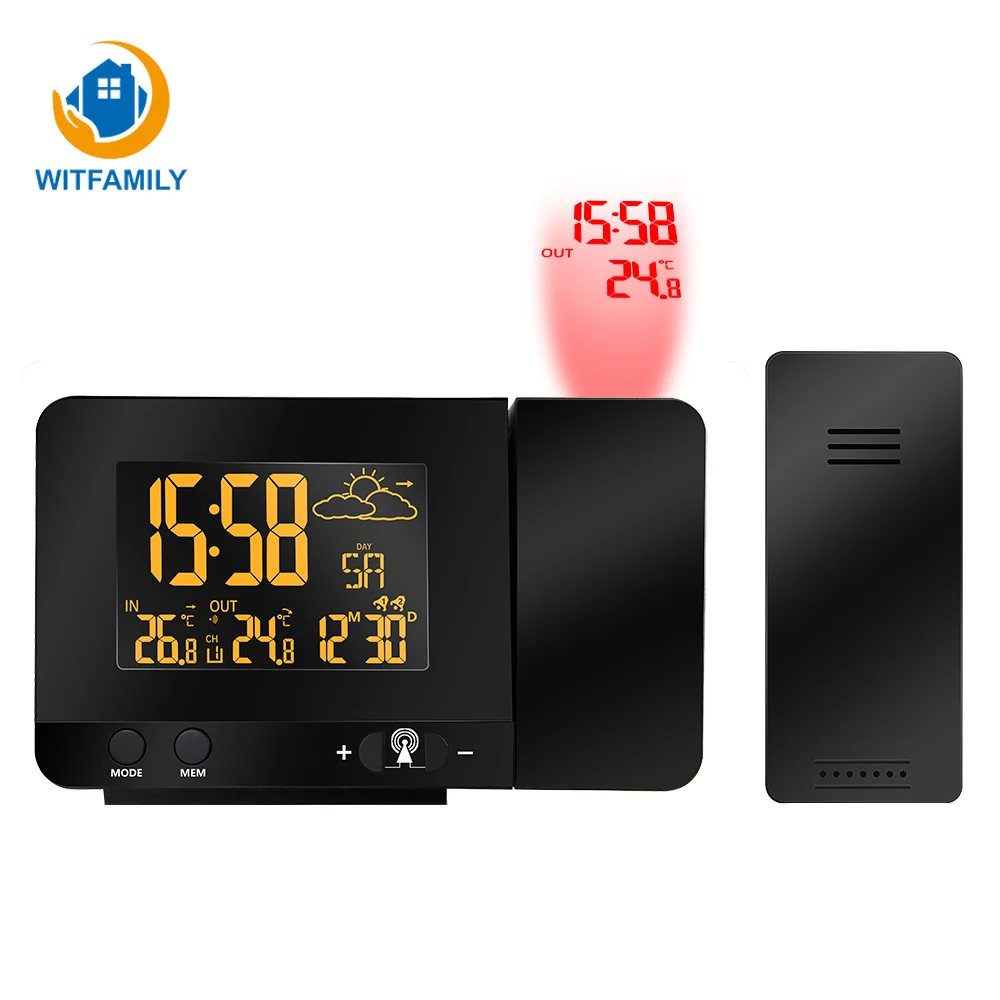 Цифровые ЖК часы с двойным будильником USB зарядка функция метеостанция