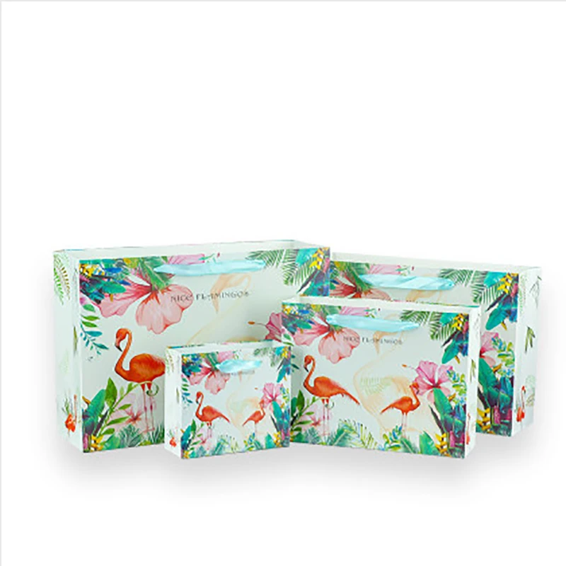 5 шт. бумага с Фламинго подарочные пакеты повседневной серии сладкий подарок