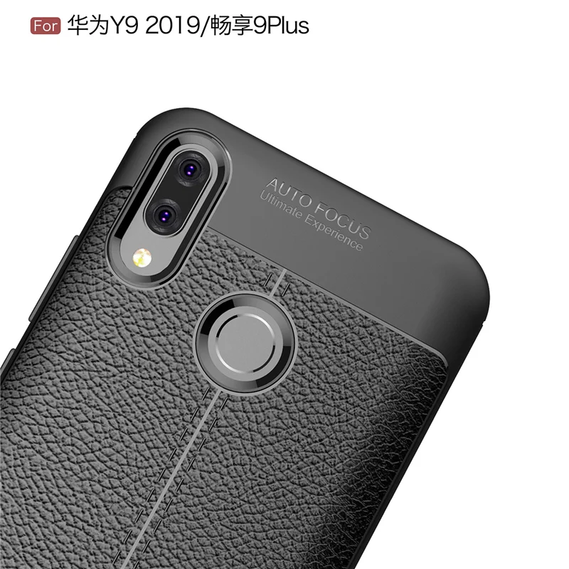 Чехол для Huawei Y9 2019 силиконовый полноразмерный защитный прочный кожаный чехол