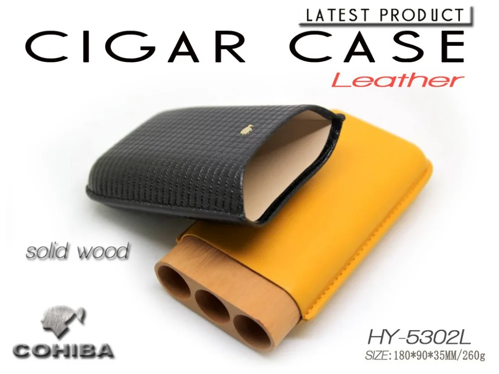 Чехол COHIBA для сигар кожаный гаджет кедр дерево чехол путешествий держатель Humidor 3