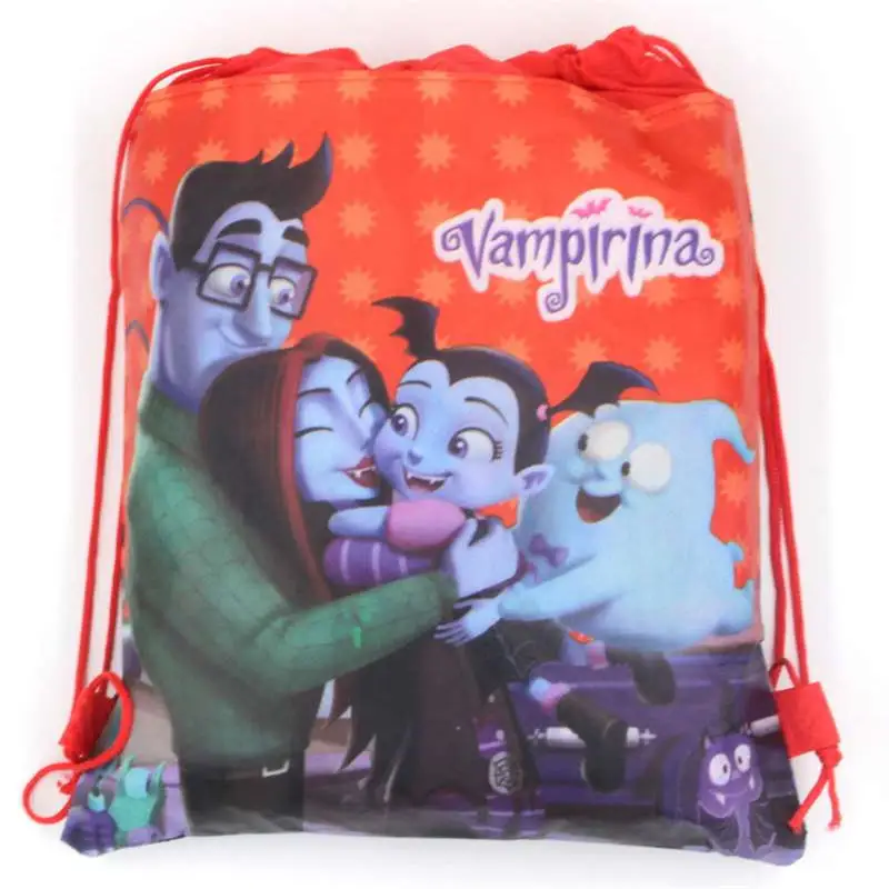 1 шт. рюкзак на шнурке с рисунком из мультфильма Vampirina сумка нетканого материала