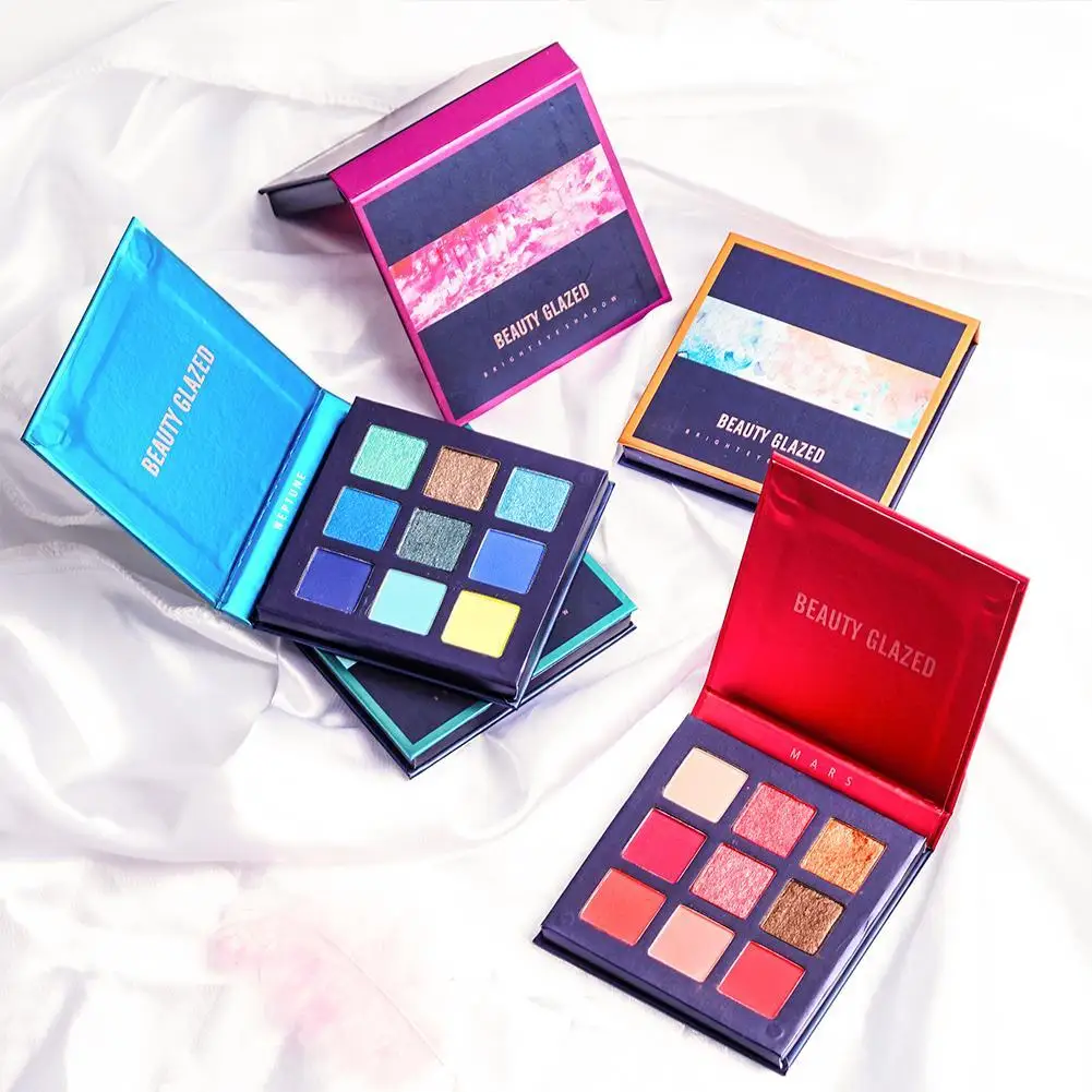 Красота глазированные натуральные телесные матовые мерцающие тени для век