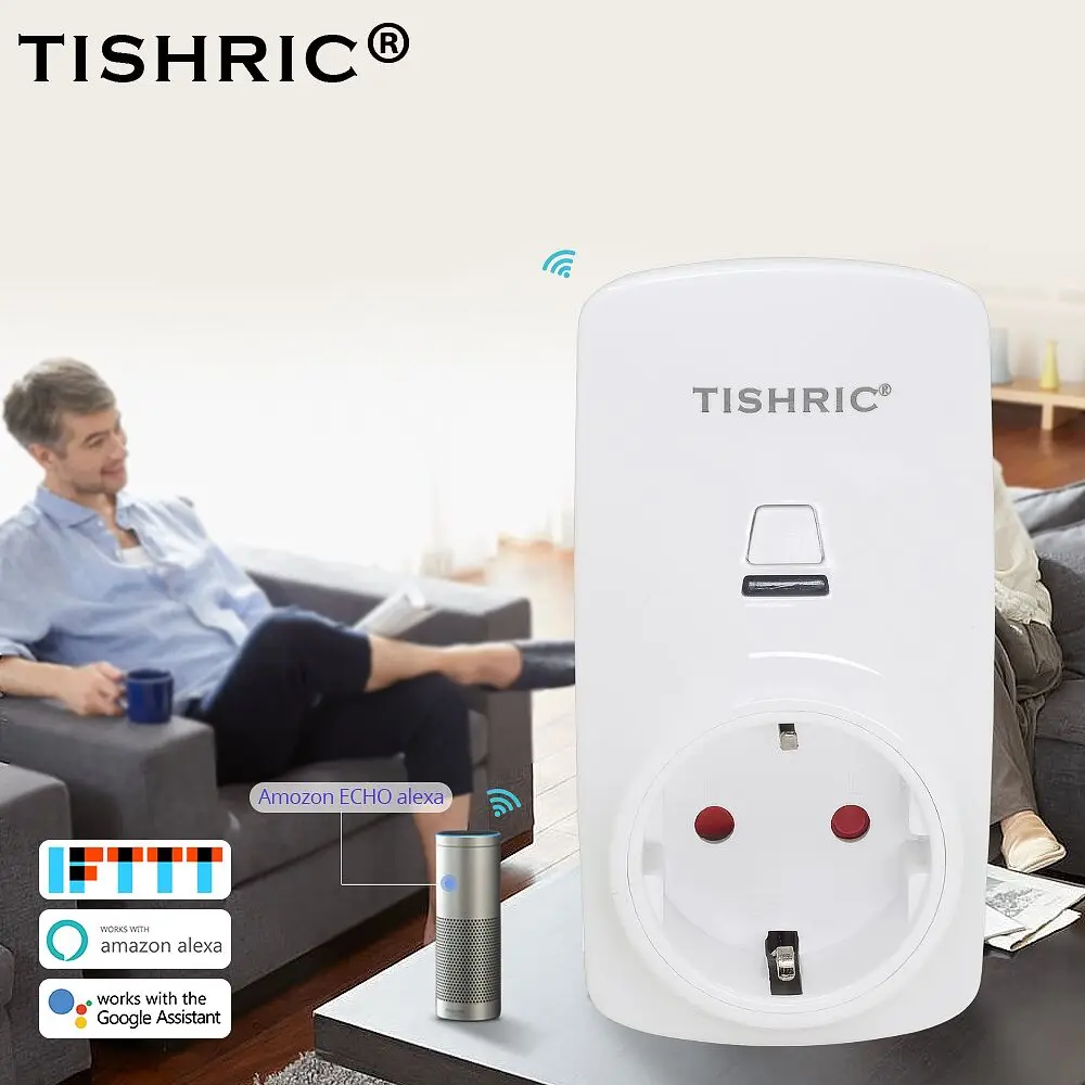 Умная розетка TISHRIC eWelink Wi Fi настенный выключатель ЕС/США/AU 10A 220 В дистанционное
