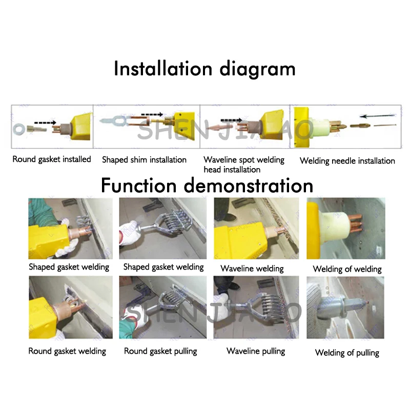 Машина для ремонта листового металла в форме автомобиля точечный сварочный