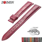Ремешок для часов ZLIMSN, из натуральной крокодиловой кожи, 12-24 мм, 10 цветов