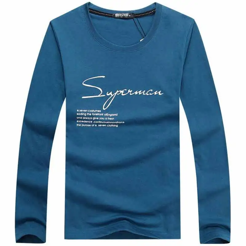 HEE GRAND/мужские модные футболки с длинным рукавом и О образным вырезом из чистого