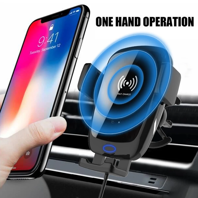 Lewoer автомобильное беспроводное зарядное устройство для iPhone Xs Max X Samsung катушка