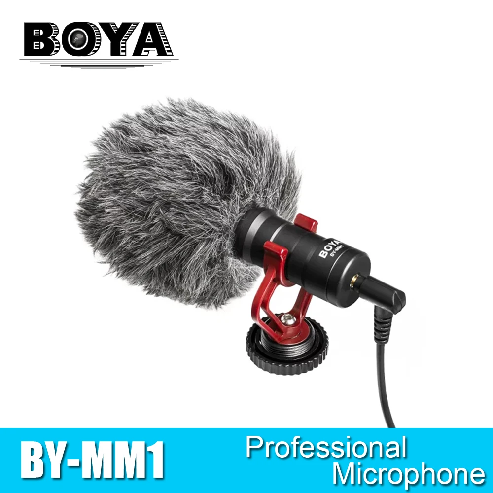 

BOYA BY-MM1 Microphone Compact On-Camera Recording Metal Electric Condensor Video Mic for Canon Nikon Sony DJI Osmo DSLR Camera