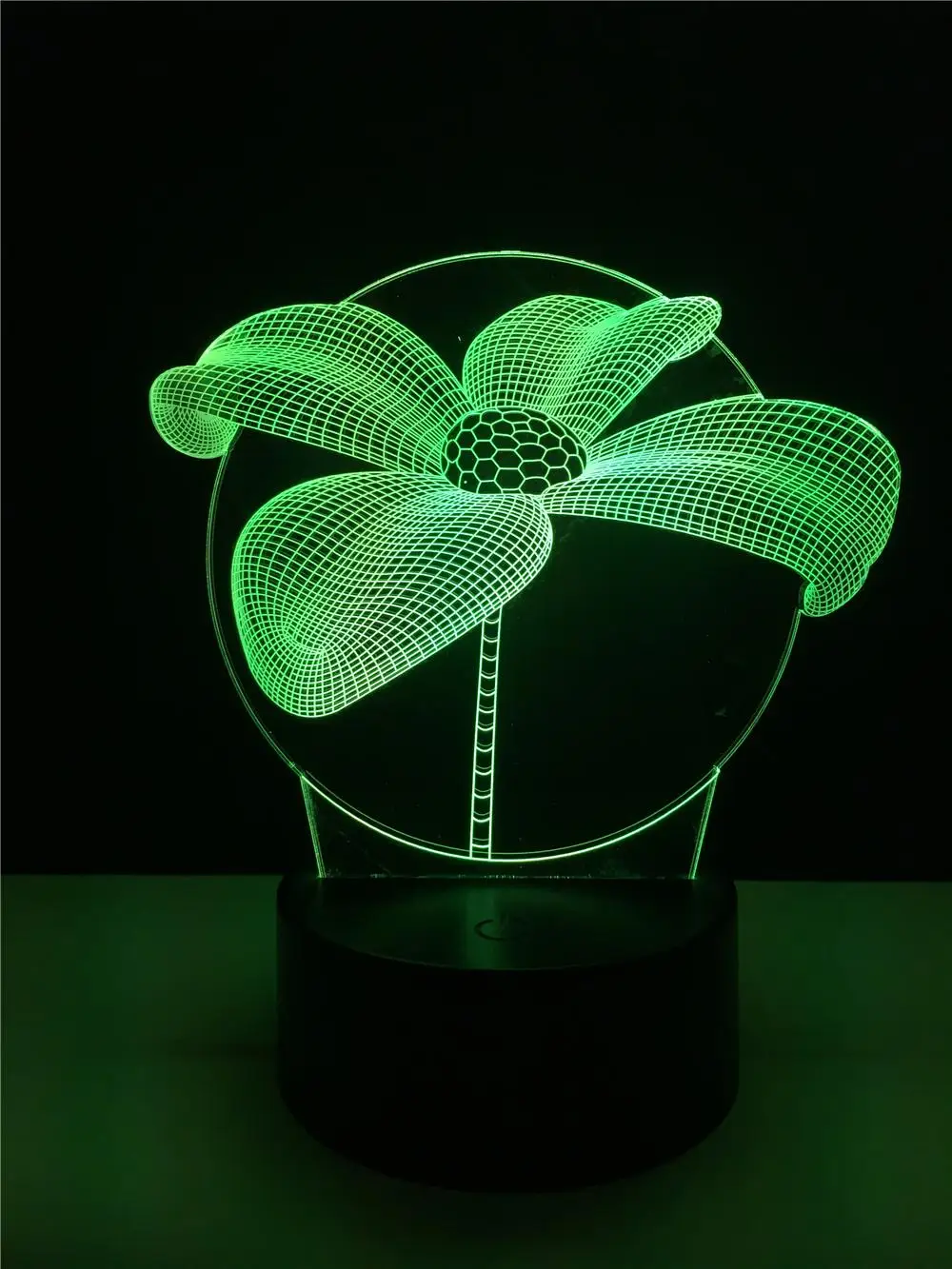 Четырехлистный светильник с цветком лотоса 3D светодиодный ночник USB настроением