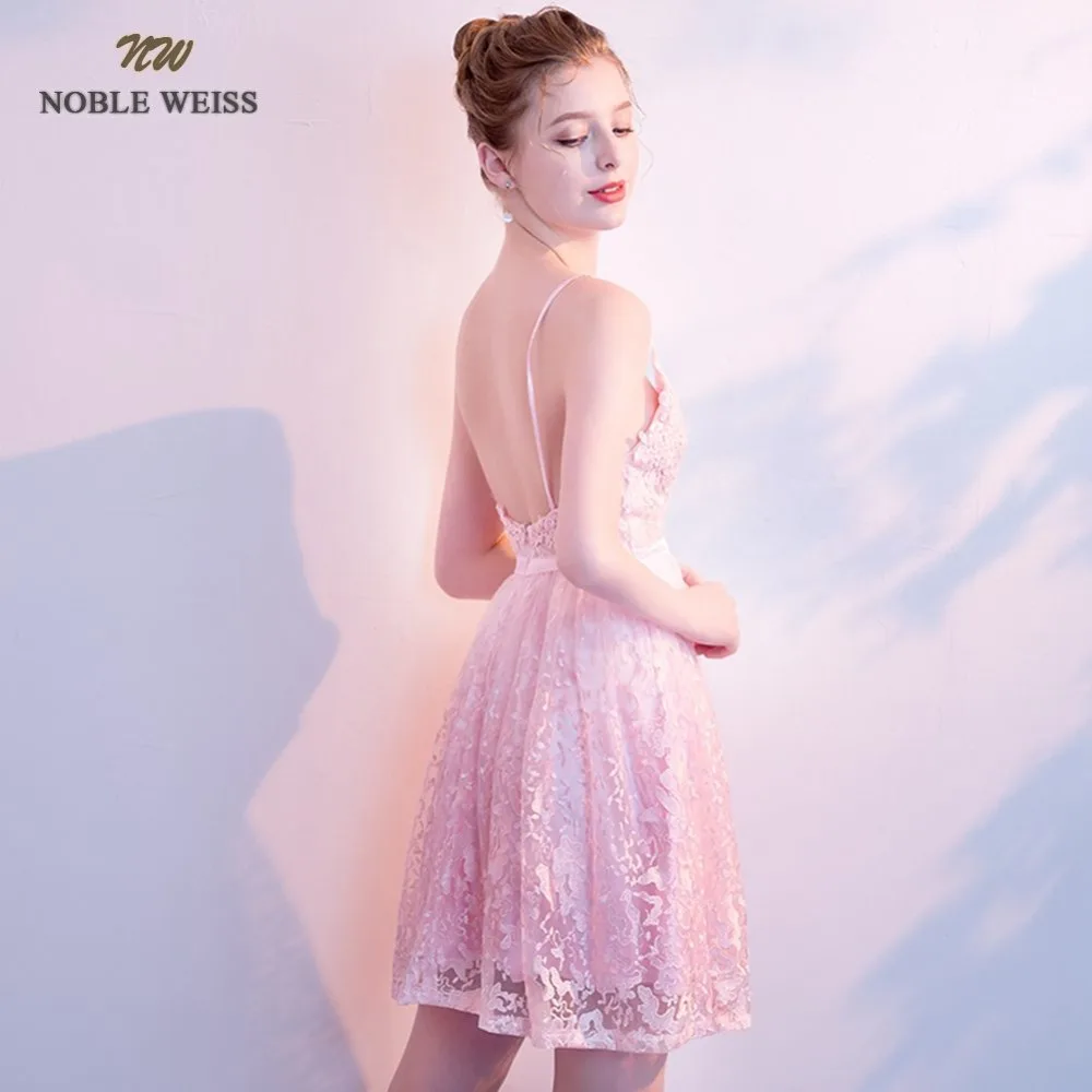 Благородные WEISS сексуальные платья выпускного вечера vestido de festa Мини кружевные