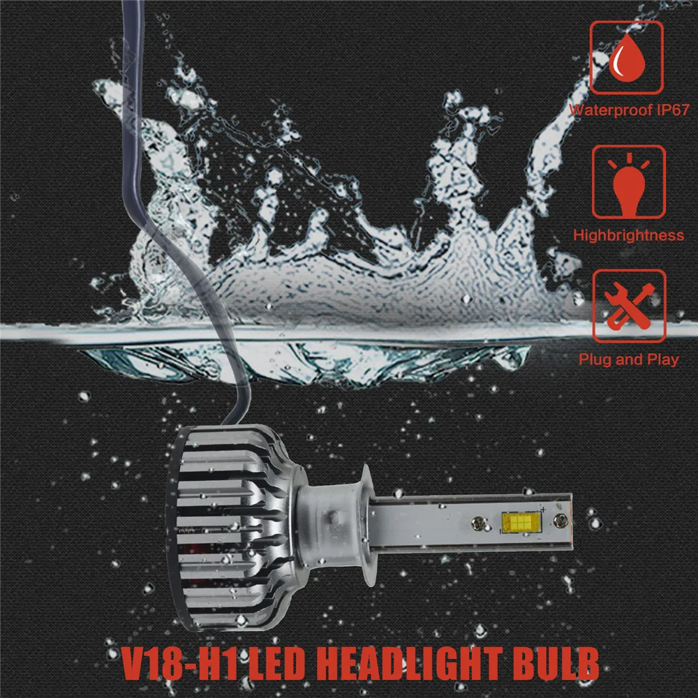 Gzsimeway H1 led Hb3 9005 H11 H7 9012 HB4 9007 H13 3000k 6000K 8000k светодиод turbo 100W 12V 12000LM для автомобилей
