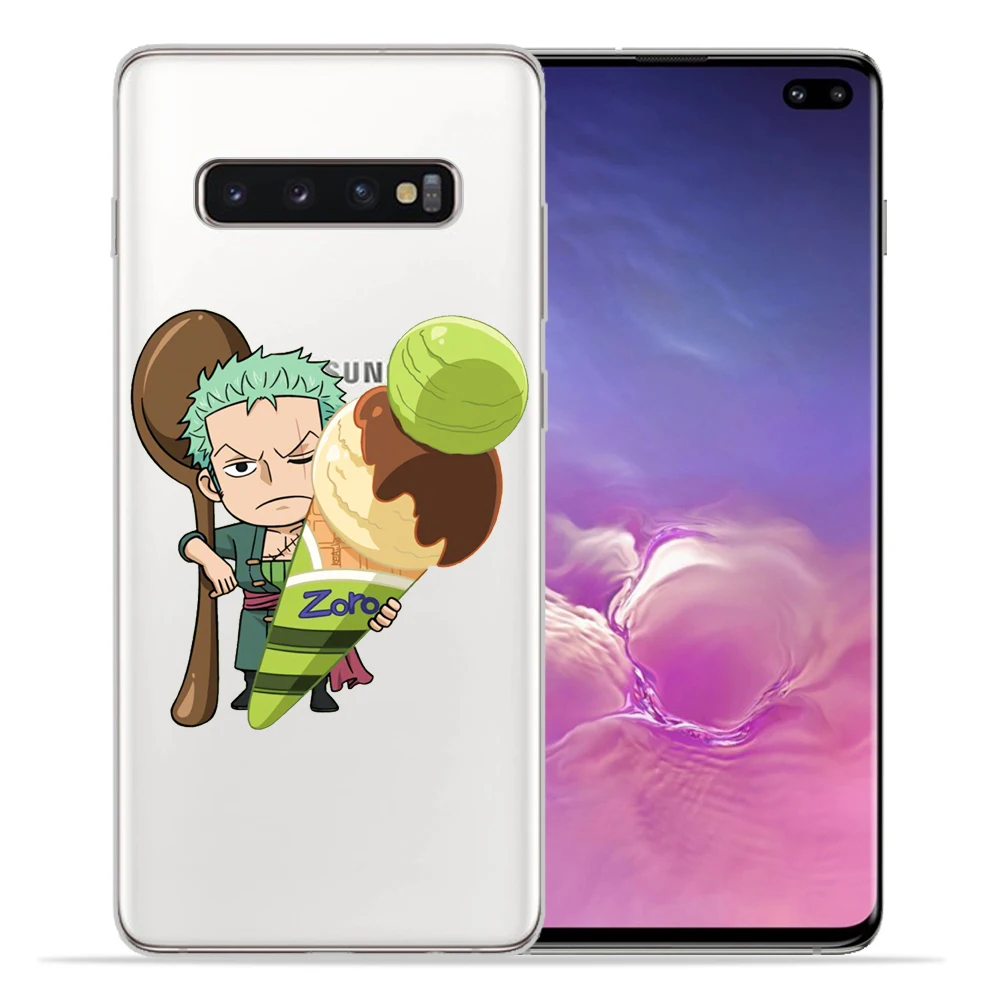 Одна деталь для крышки samsung Galaxy S9 S10 S8 плюс S7 S6 край чехол японского аниме коллаж Луффи Coque основа чехол для телефона - Цвет: 03
