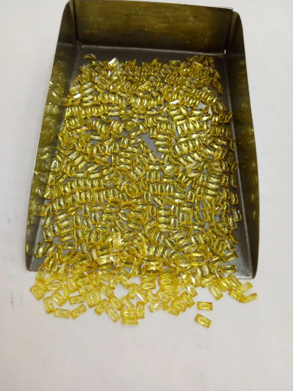 50 шт. прямоугольник Форма CZ камень AAAAA 2*4mm-12*16 мм машинная резка желтый Цвет