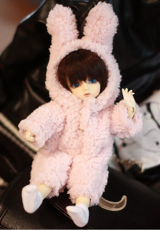 Пижама с милым кроликом розовый костюм животного для куклы BJD 1/6 YOSD 1/4 MSD одежда по