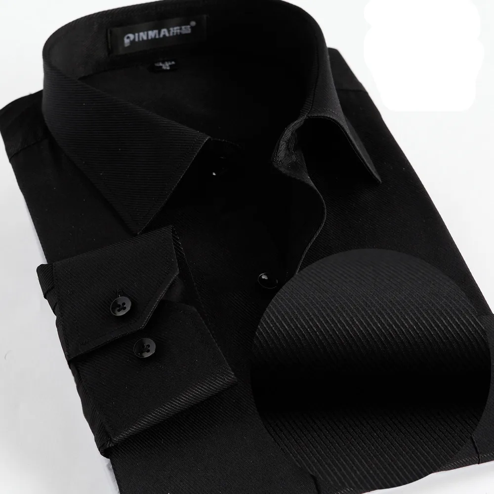 Весеннее платье рубашки мужские формальные Non Iron свадебные Твердые с длинным