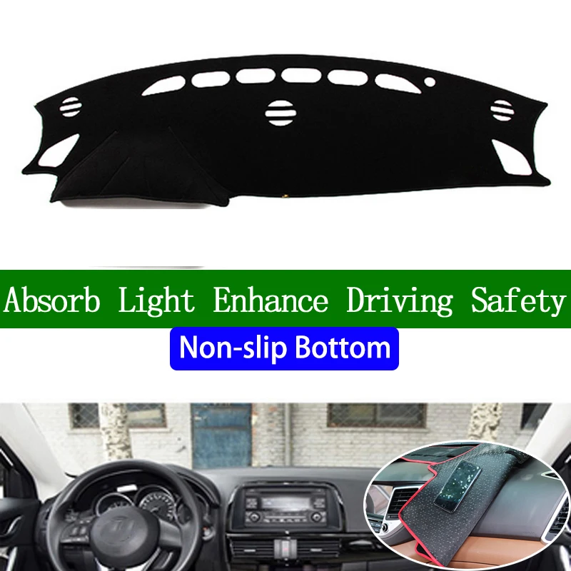 

For mazda cx-5 CX5 2013 2014 2015 2016 Non-slip Bottom Dashboard Cover Car Decals Car Stickers Interior Car Accessories