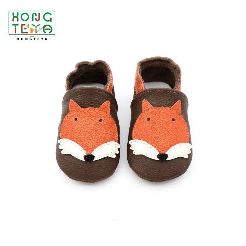 Рисунок мультяшной лисы для маленьких детские мокасины мальчиков и девочек С