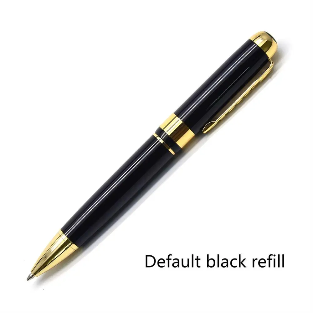 Black - Black ink CCCAGYA C010 Классическая тяжелая металлическая вращающаяся Шариковая ручка для обучения в офисе, школе, Канцелярский подарок; ручка и бизнес-ручка для отеля - Цвет: Black - Black ink