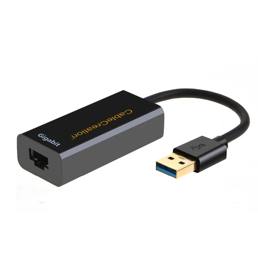 Адаптер USB-Ethernet CableCreation USB 3 0 к RJ45 гигабитный адаптер Ethernet с поддержкой 10/100/1000