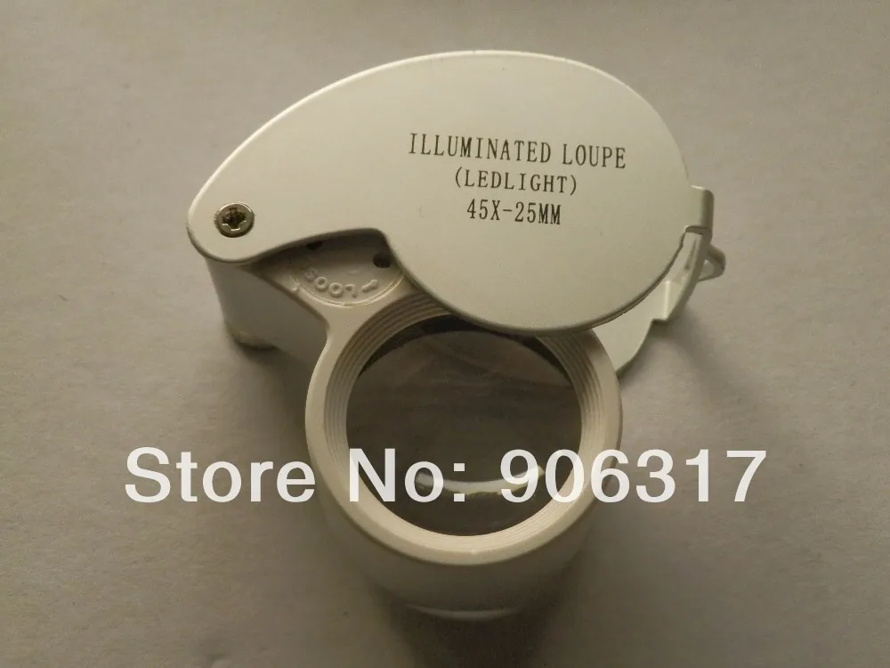 

LOT X 1PCS ILLUMINATED LOUPE ( LED Light) 45X-25MM