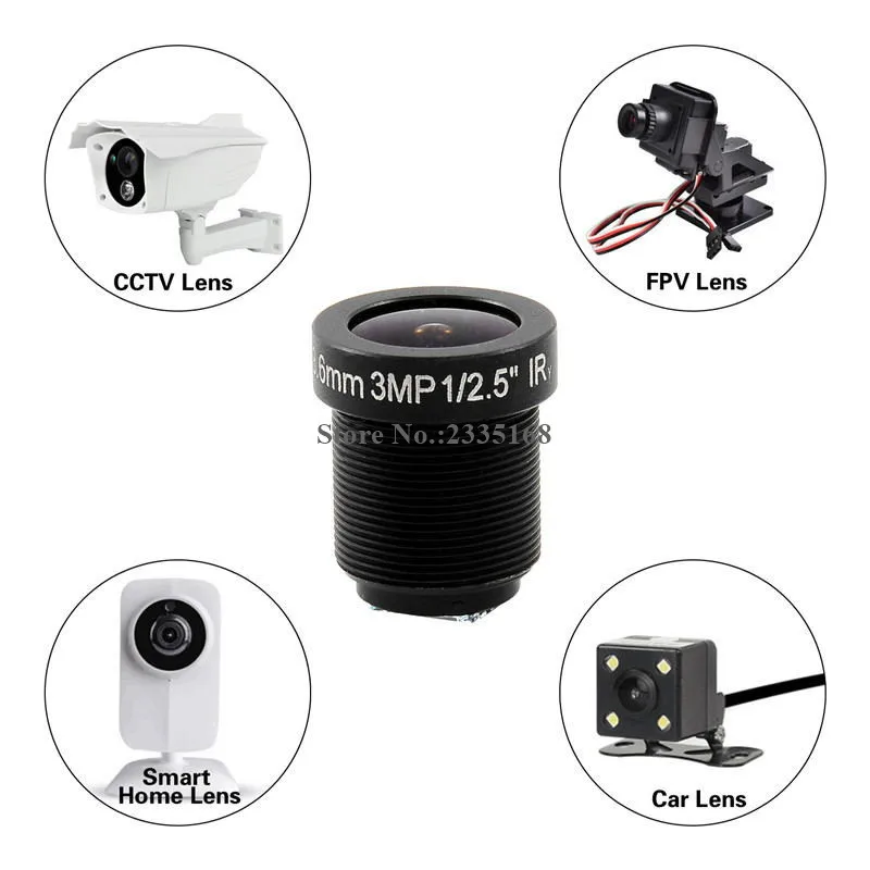 Видеонаблюдения объектив камеры борту 3mp 3.6 мм видеонаблюдения 1/2. 5 "CCTV для