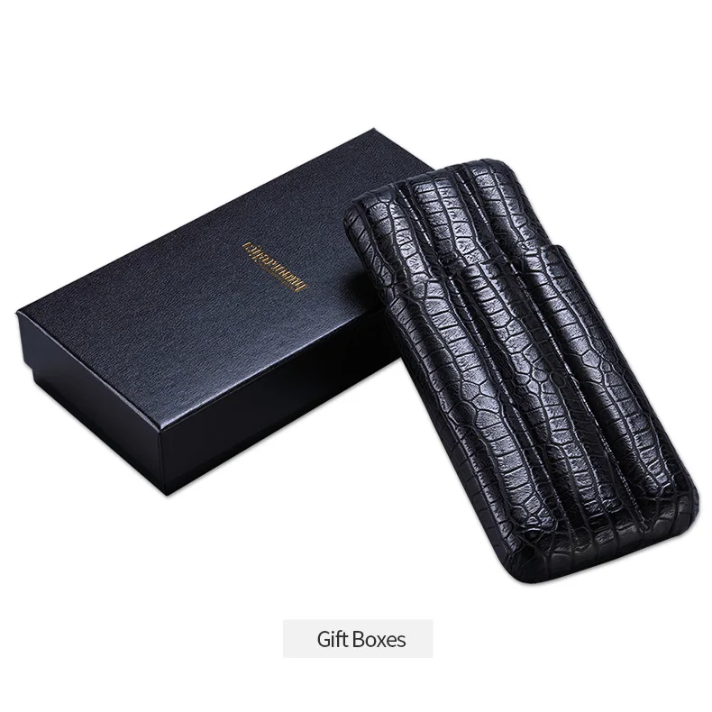COHIBA углеродного волокна на подкладке из кедрового дерева держатель 3 трубки для путешествий, сигара чехол хьюмидор CF-0137