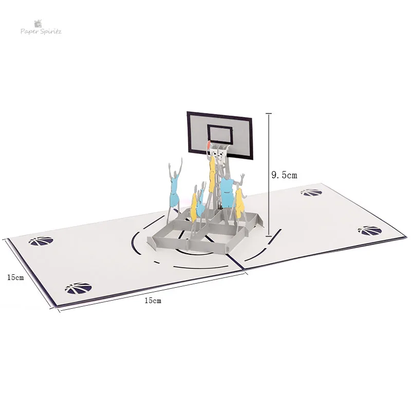 Открытка Dunk Pop up на день рождения для мальчиков 3D лазерная вырезка Рождественская