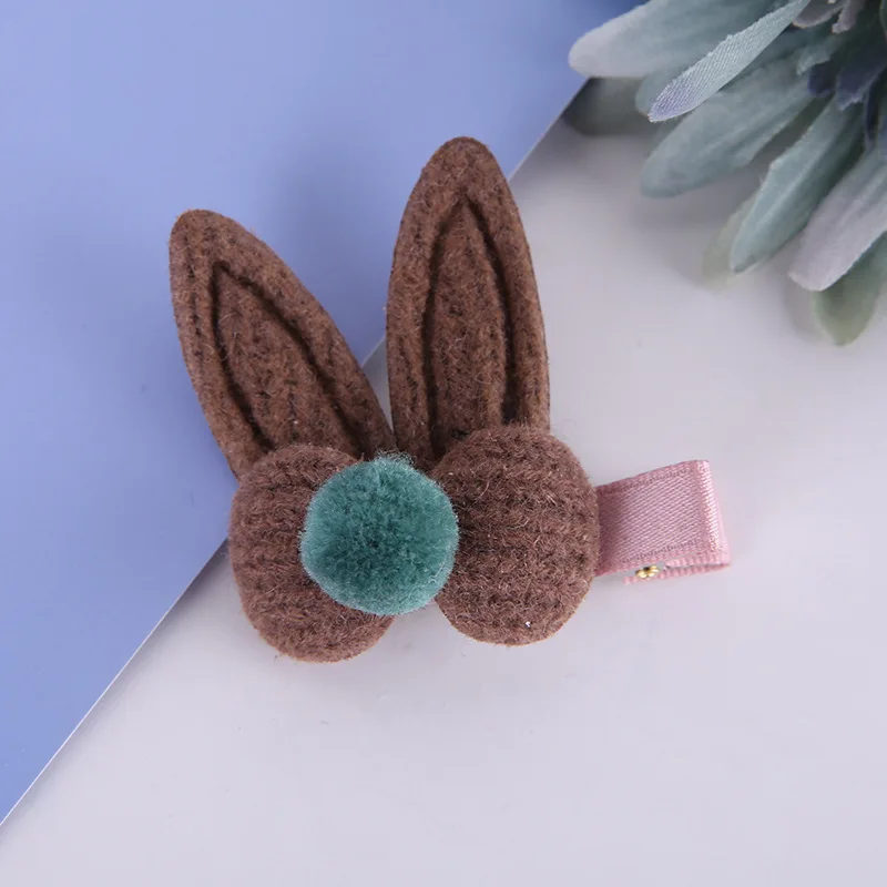 Оптовая продажа бутик 30 шт. модные заколки для волос с милыми кроличьими ушками и