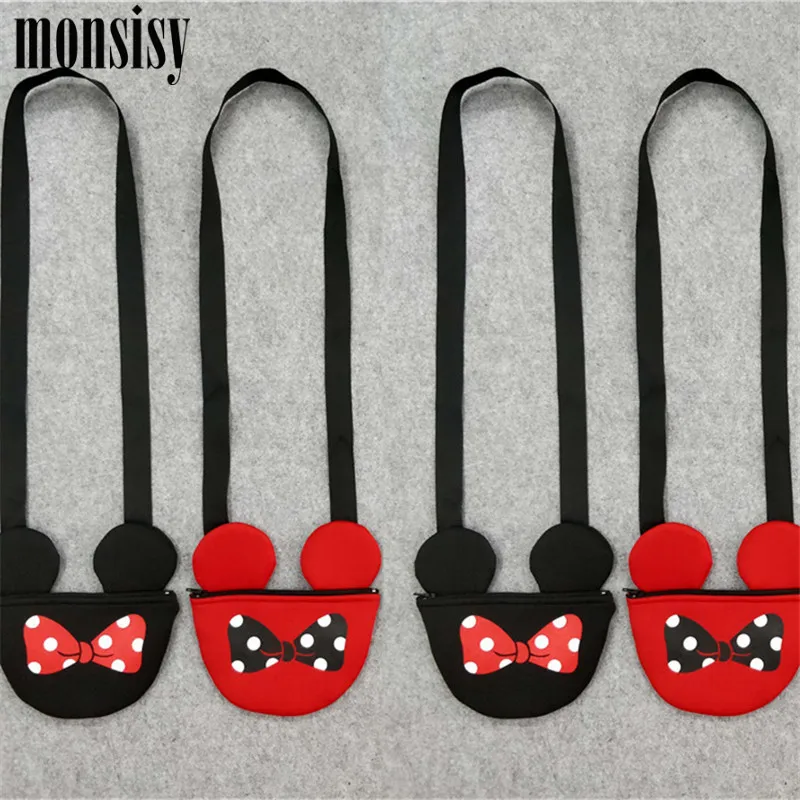 Monsisy детей Crossbody сумки для девочек кошелек и сумка мультфильм Мышь уха в горошек с