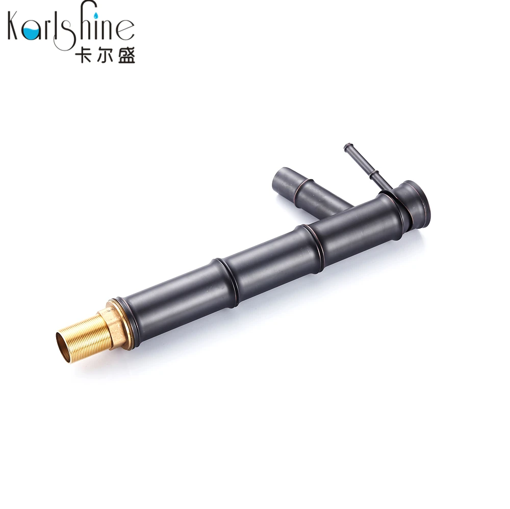 Free Shipping Wholesale And Retail New Deck Mounted Bamboo Shape Basin Sink Faucet oil rubbed bronze Black Bathroom Mixer | Обустройство