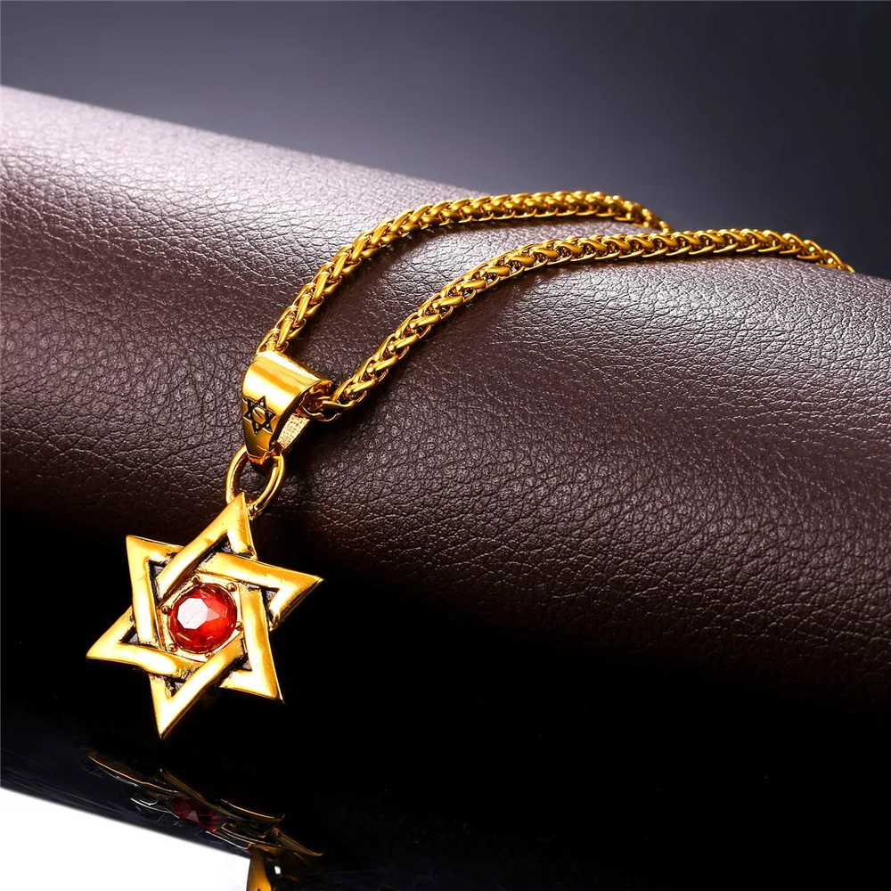 Еврейских ювелирных изделий в форме звезды ожерелья и кулоны для женщин мужчин