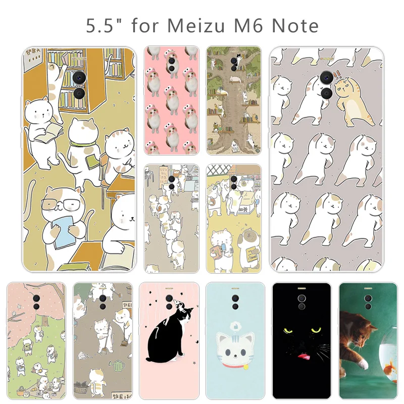 5 ''для Meizu M6 Note Мягкий силиконовый чехол из ТПУ для Meilan чехлы телефонов Fundas
