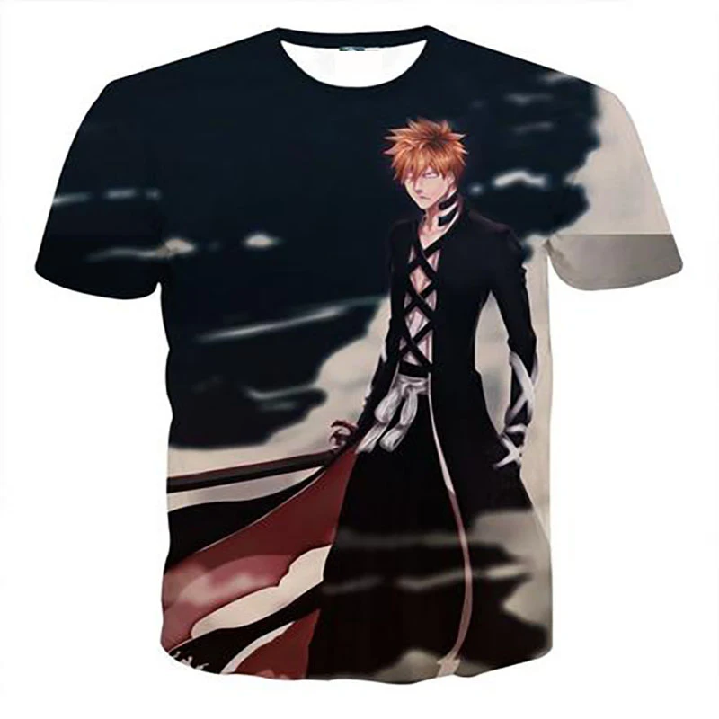 3 Футболки Bleach Мужская 3D футболка с аниме летние футболки Повседневная футболка мужская повседневная футболка с коротким рукавом для костюмированной вечеринки, крутые футболки для мальчиков и девочек - Цвет: 3