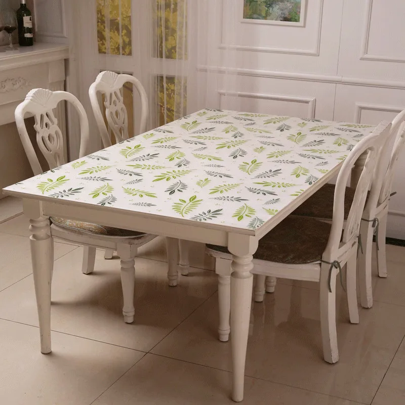 ПВХ водонепроницаемая скатерть Мягкий стеклянный пластиковый коврик для стола